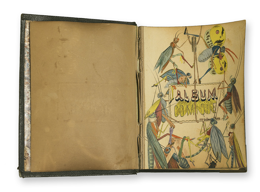 (INSECTS.) Berra, Guillaume. An album containing numerous whimsical illustrations of anthropomorphic insects.